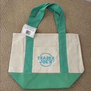 Trader Joe’s Mini Tote NWT teal